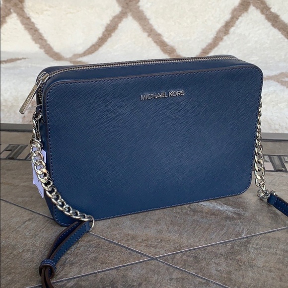 MICHAEL KORS LG EW CROSSBODY Bag NAVY 35T8GTTC9L - Picture 9 of 16
